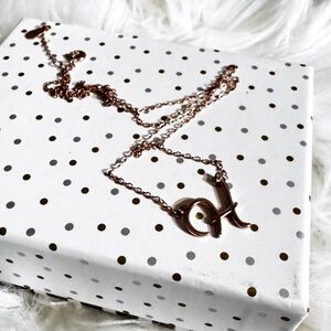 Rose Gold Initial Necklace